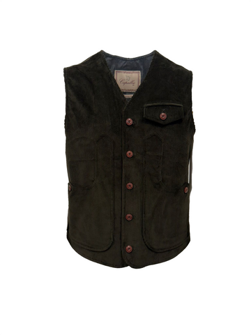 Iconic vest in 500-line velvet